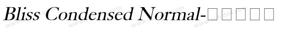 Bliss Condensed Normal字体转换